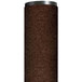 A brown cylinder with a silver top and a dark brown surface, Notrax Atlantic Olefin carpet entrance floor mat.