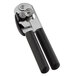 An OXO can opener with black handles and gears.