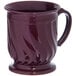 A purple Dinex Turnbury insulated mug with a wavy design and a pedestal base.