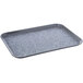 A Dinex Glasteel rectangular tray with a speckled gray surface.