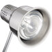 An Avantco stainless steel countertop heat lamp with a metal base and dual arms.