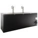 A black Avantco UDD-4-HC bar top beer dispenser with metal posts and two taps.