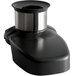 A black and silver lid with a round metal top for a Robot Coupe juicer.