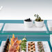 A Villeroy & Boch white porcelain rectangular plate with food on it.