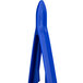A close-up of a blue plastic Medi-First tweezers with a handle.