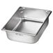A silver rectangular Vollrath stainless steel hotel pan.