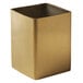 An American Metalcraft gold satin stainless steel square sugar packet holder.