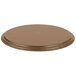 A brown oval Carlisle Griptite non-skid fiberglass serving tray.