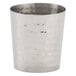 An American Metalcraft stainless steel oval cup with a textured surface.