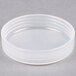 A white plastic container with a circular lid.