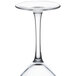 An Arcoroc clear glass wine glass with a stem.