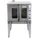 A stainless steel Garland commercial convection oven with doors.