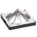A metal Vollrath Redco InstaCut 8 Section Wedge T-Pack with a triangle cut out.