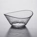 A clear Libbey Tritan plastic bowl with a curved edge.
