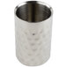 A Tablecraft stainless steel wine cooler with a textured surface.