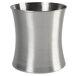 A Focus Hospitality Premier Collection brushed stainless steel wastebasket with a lid.