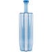 A clear plastic San Jamar Rapi-Kool paddle with blue and white tubes.