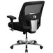 A Flash Furniture Hercules Series Big & Tall mid-back black mesh office chair with a chrome base.