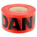 A roll of red Cordova DANGER tape with black text.
