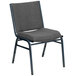 A gray Flash Furniture Hercules Series stack chair with metal legs.