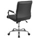 A Flash Furniture black office chair with chrome wheels.