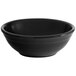 A black Tuxton china nappie bowl.