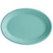 A blue oval Tuxton china platter.