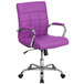A purple Flash Furniture office chair with chrome legs.