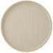 A Tuxton TuxTrendz Zion Matte Beige china plate with straight sides and a round rim.