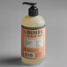 A Mrs. Meyer's Clean Day geranium scented hand soap bottle with a black pump.