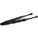 Linden Sweden Gourmaid black nylon grilling tongs with white background.