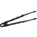 A pair of black plastic Linden Sweden Gourmaid grilling tongs with curved handles.