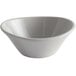 A white Carlisle melamine bowl with a curved edge.