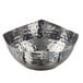 An American Metalcraft stainless steel bowl with a hammered texture.