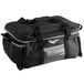 A black and grey Vollrath food pan carrier bag with a zipper.