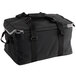 A black Vollrath food pan carrier bag with straps.