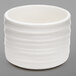 An American Metalcraft white porcelain bowl with ribbed sides.