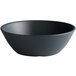 A black Carlisle melamine bowl with a white background.