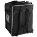 A black Vollrath insulated tower bag with straps and a wire insert.
