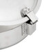 A Bon Chef stainless steel brazier pan with a hinged metal cover.