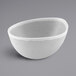 A white Elite Global Solutions melamine bowl with specks.