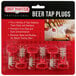 A package of 6 Chef Master beer tap plugs with a brush.