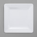 An Elite Global Solutions white square melamine plate.