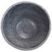 A close-up of a grey Elite Global Solutions Basalt melamine serving bowl.