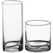 Two Acopa Bermuda rocks glasses on a white surface.