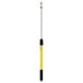 A yellow and black Rubbermaid Quick-Connect telescopic pole with a white handle.