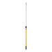 A yellow and white Rubbermaid telescopic pole.