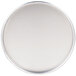 An American Metalcraft aluminum pizza pan with a white background and a silver rim.