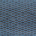 A close up of a blue mesh with a grid pattern.