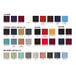 A group of different colors of fabric swatches for Menu Solutions 860A Slim Line Menu Covers.